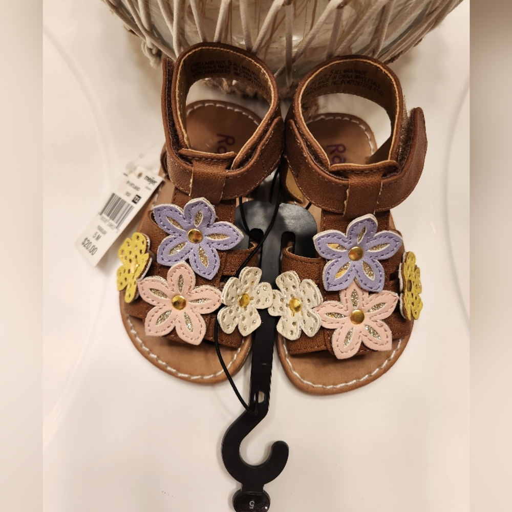 Rachel Shoes Toddler Sandals with Flowers